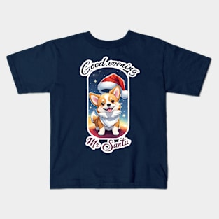 "Good evening Mr Santa" Corgi Kids T-Shirt